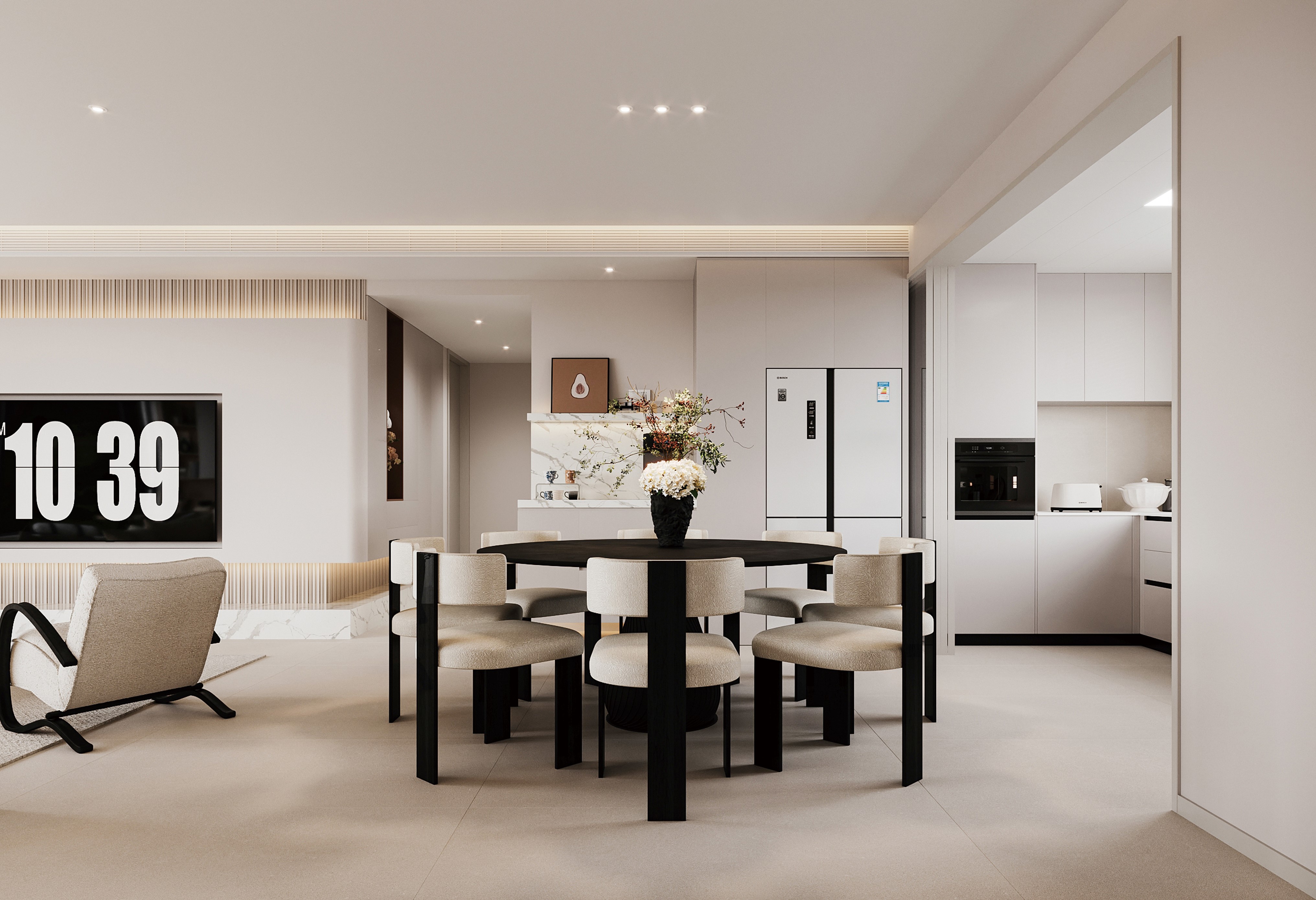 半島華府 | 143㎡詩意奶油風，每一個細節(jié)都自帶溫柔暖意