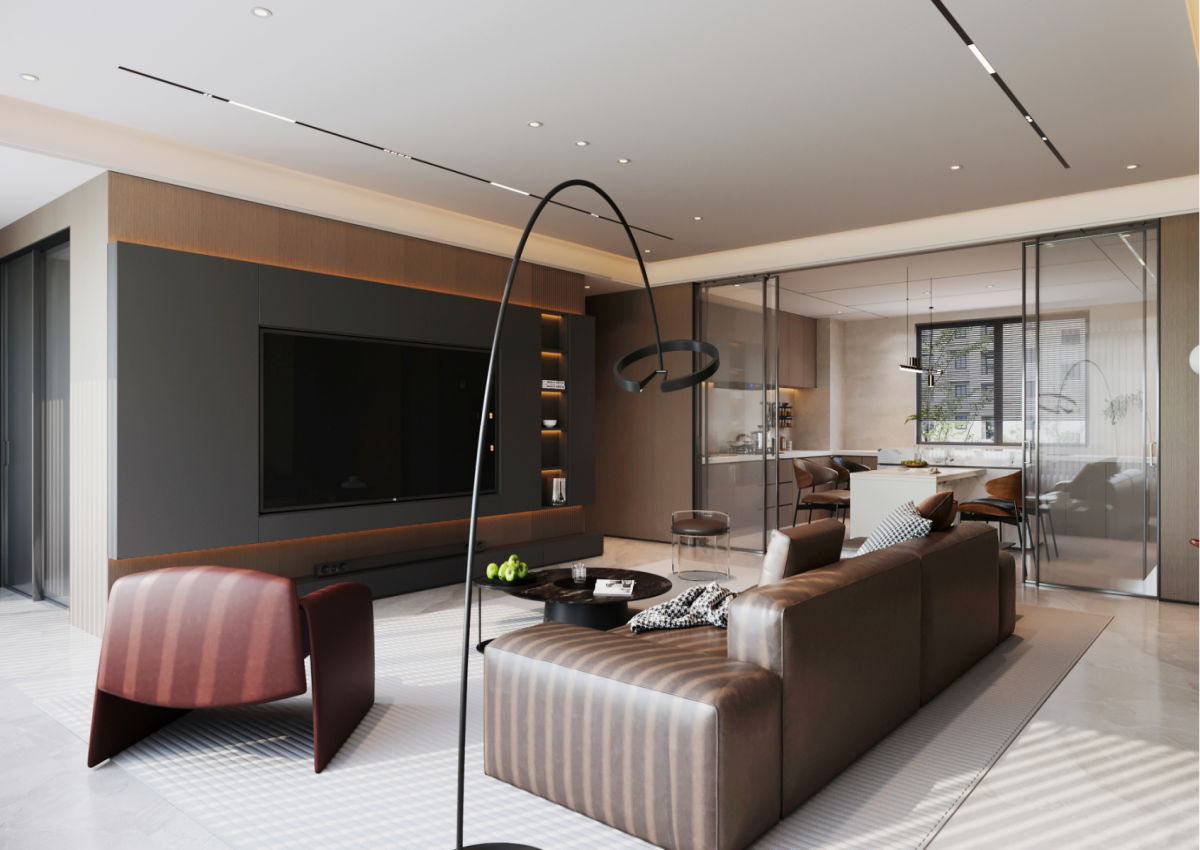 星耀閱海169㎡ | 驚艷！黑棕色系的意式極簡(jiǎn)不顯壓抑反而通透敞亮？！