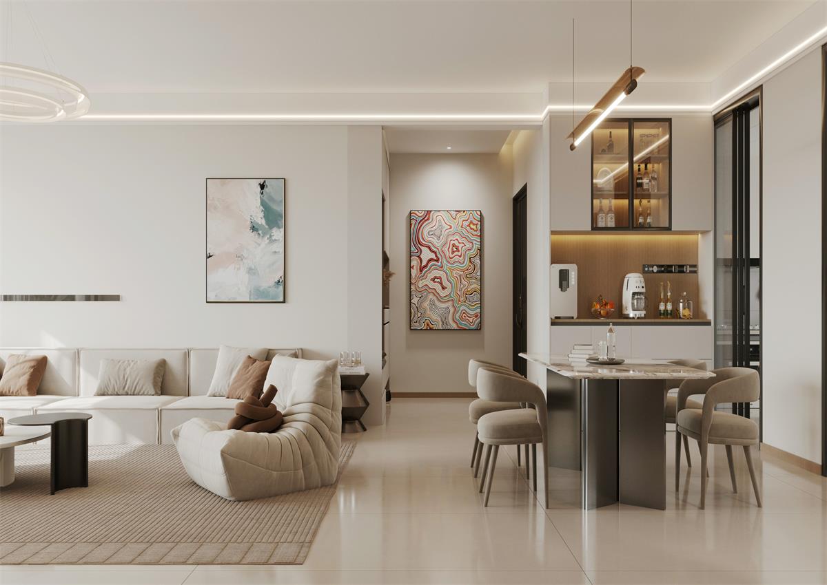 玉庭華府142㎡ | 給喧囂世界按下暫停鍵，現(xiàn)代簡約風(fēng)的松弛感誰能拒絕！