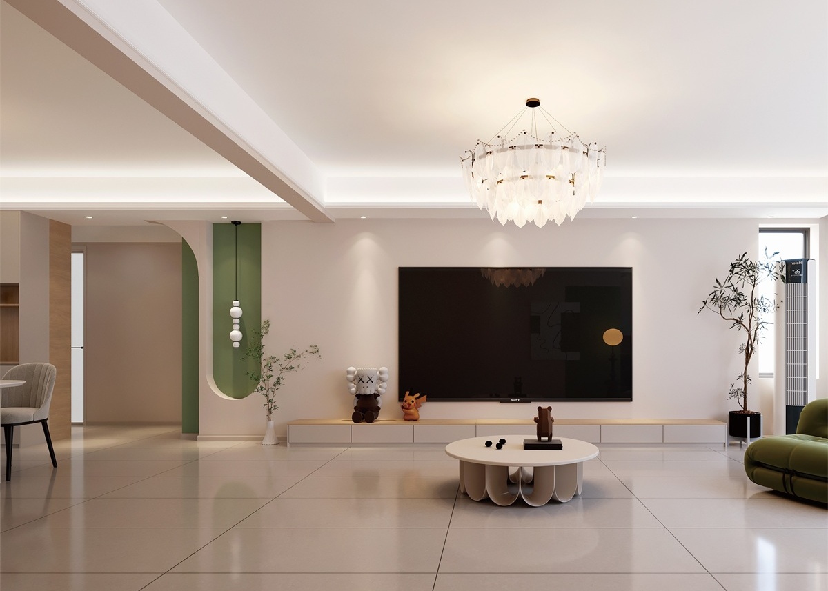 中海河山郡 | 133㎡輕法式浪漫，『奶油白+薄荷綠』美的剛剛好！