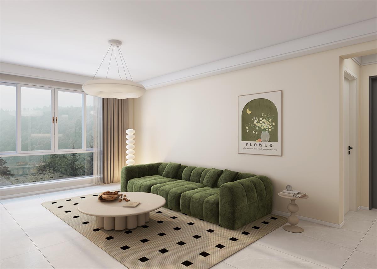 泰雲(yún)庭116㎡ | 奶油白+橄欖綠打造的輕法式小家，清新又自然！